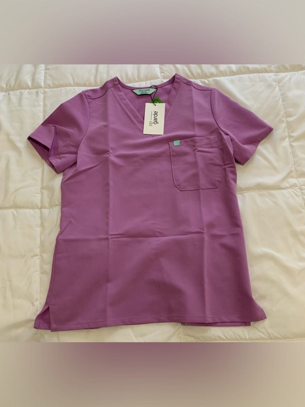 NEW Lilac Garde Malade Size Small Scrub Top